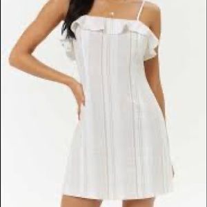 forever 21 flounce striped mini dress